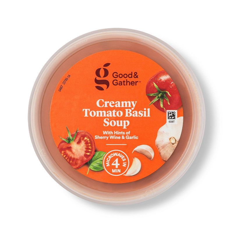 slide 1 of 3, Creamy Tomato Basil Soup - 16oz - Good & Gather™, 16 oz