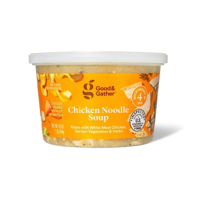 slide 1 of 3, Chicken Noodle Soup - 16oz - Good & Gather™, 16 oz