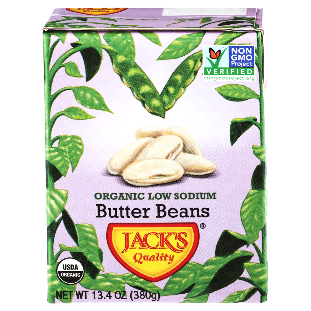 slide 1 of 1, Jack's Organic Low Sodium Black Beans, 13.4 oz