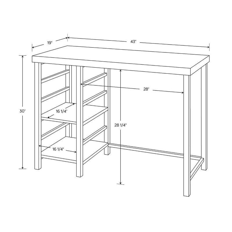 slide 4 of 4, Adjustable Storage Desk Black - Room Essentials™, 1 ct
