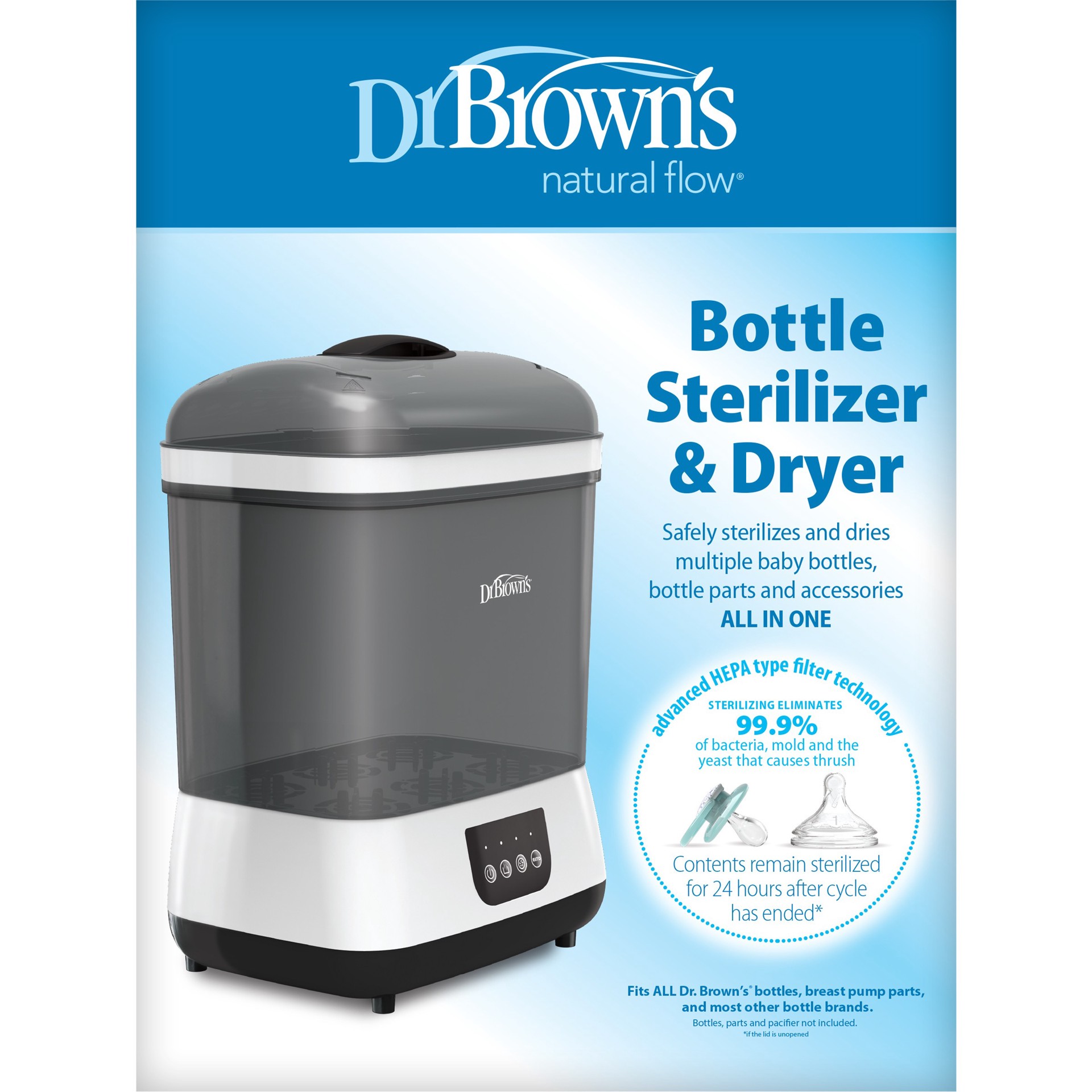 slide 3 of 21, Dr. Brown's Bottle Sterilizer & Dryer, 1 PK