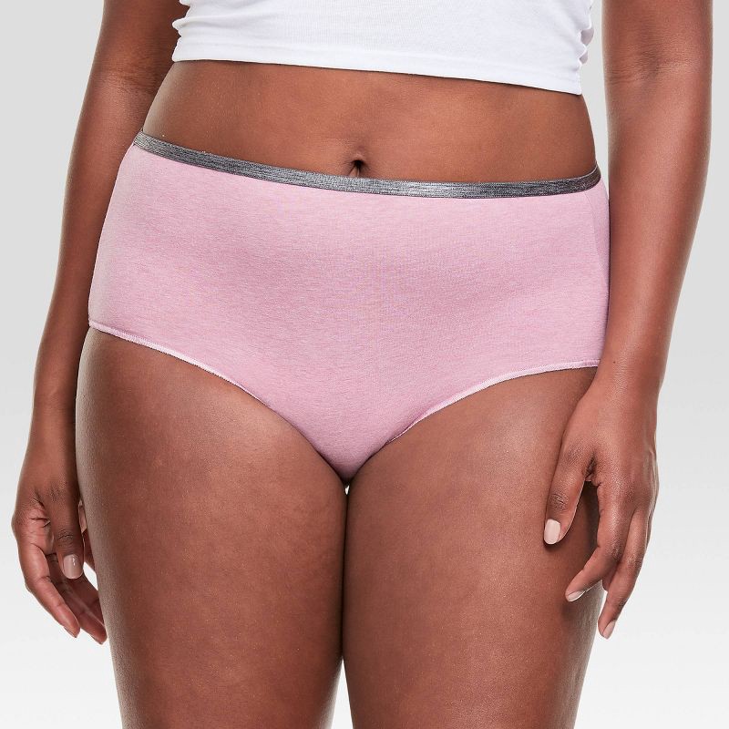 Hanes Women's 10pk Cool comfort Cotton Stretch Briefs Underwear - 6 10 ct