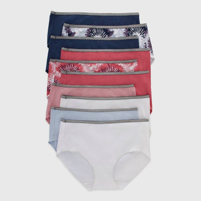 Hanes Women's 10pk Cool comfort Cotton Stretch Briefs Underwear - 10 10 ct