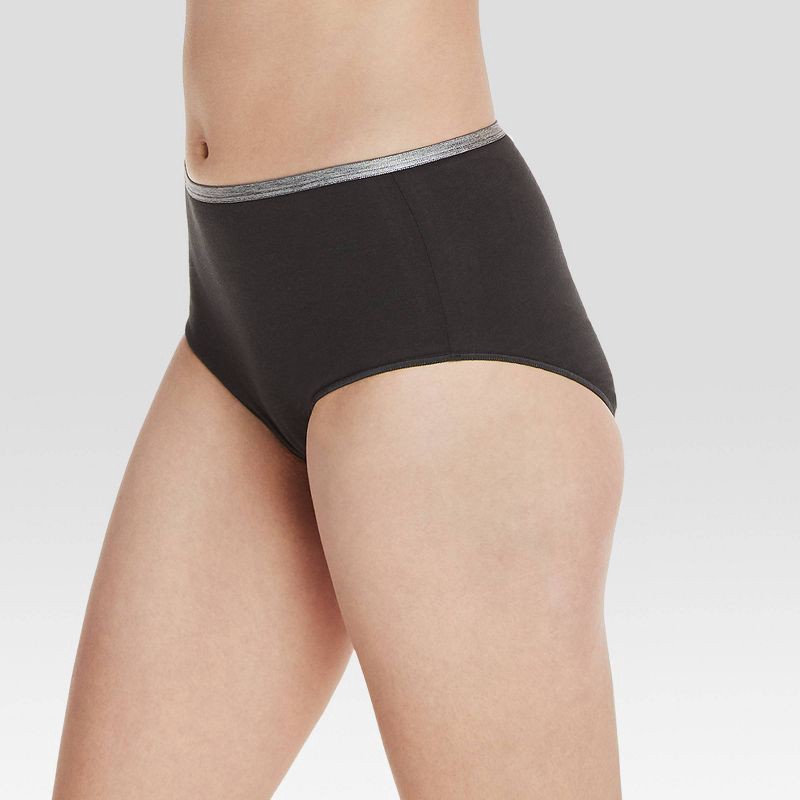 slide 4 of 5, Hanes Women's 10pk Cool comfort Cotton Stretch Briefs Underwear - 7, 10 ct