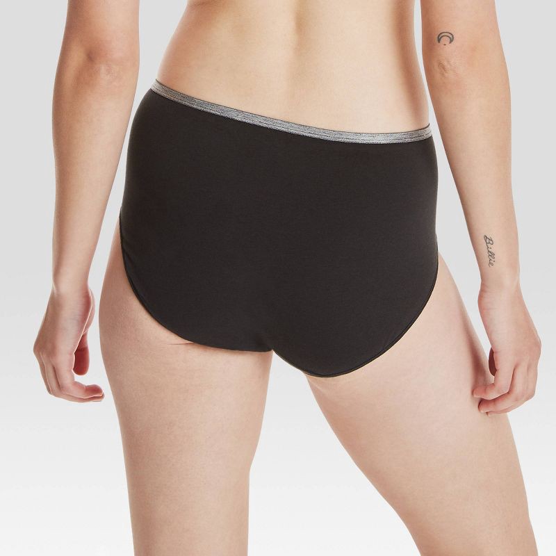 slide 5 of 5, Hanes Women's 10pk Cool comfort Cotton Stretch Briefs Underwear - 7, 10 ct