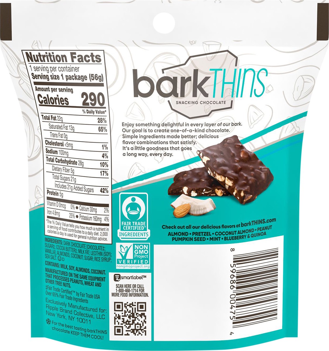 slide 3 of 3, barkTHINS Snacking Chocolate, 2 oz