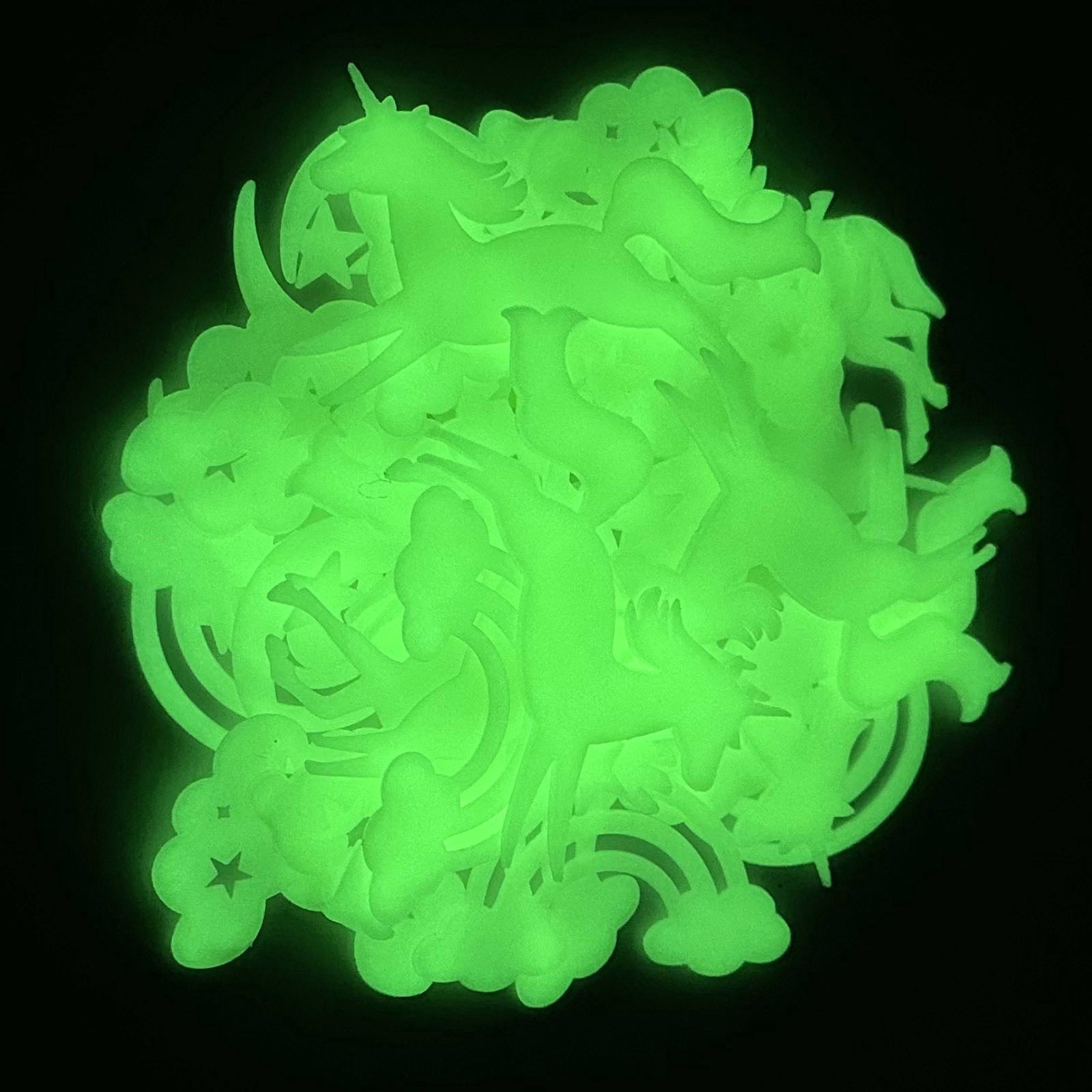 slide 5 of 6, Unicorn Glow-In-The-Dark Stickers By Creatology, 5.51 in x 8.46 in x 0.59 in