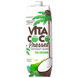 Vita Coco Coconut Water with Pressed Coconut - 33.8 fl oz Carton