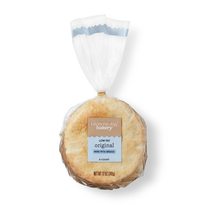 slide 1 of 3, Low Fat Original Mini Pita Bread - 12oz/8ct - Favorite Day™, 8 ct; 12 oz