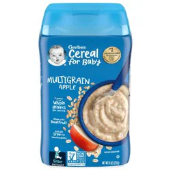Gerber Stage 2 Baby Food, Multigrain Apple Cereal, Whole Grains, Baby Cereal