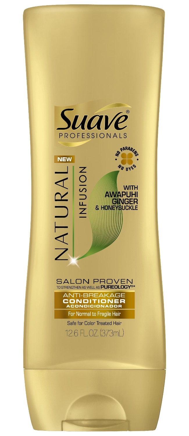 slide 1 of 7, Suave Professionals Natural Infusion Anti-Breakage Conditioner for Normal to Fragile Hair, 12.6 oz