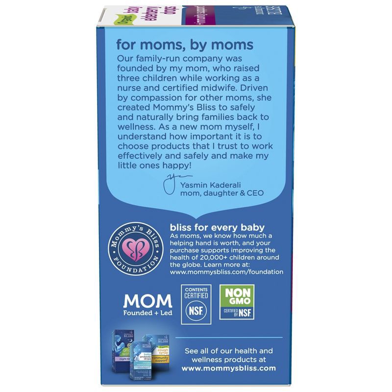 slide 6 of 8, Mommy's Bliss Organic Baby Elderberry Drops + Immunity Support - 3 fl oz (36 servings), 3 fl oz, 36 servings