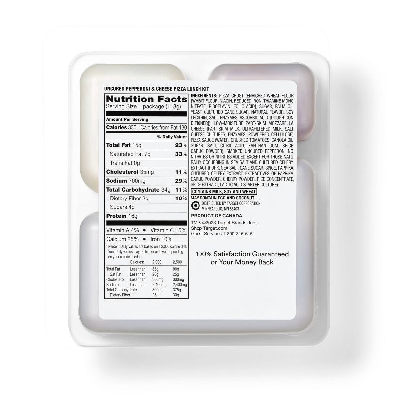 slide 3 of 3, Uncured Pepperoni & Cheese Pizza Lunch Kit - 4.2oz - Good & Gather™, 4.2 oz