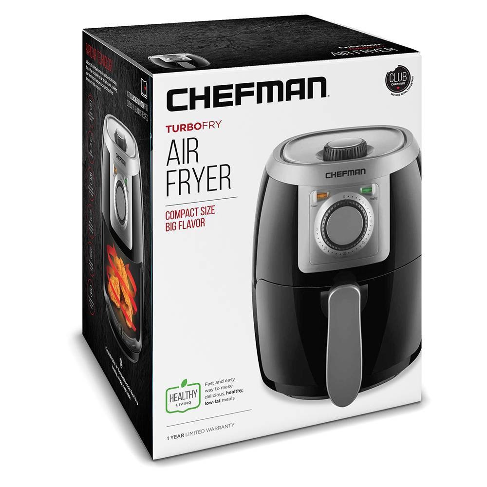 slide 4 of 4, Chefman 2.1qt Analog Air Fryer - Black/Silver, 2.1 qt