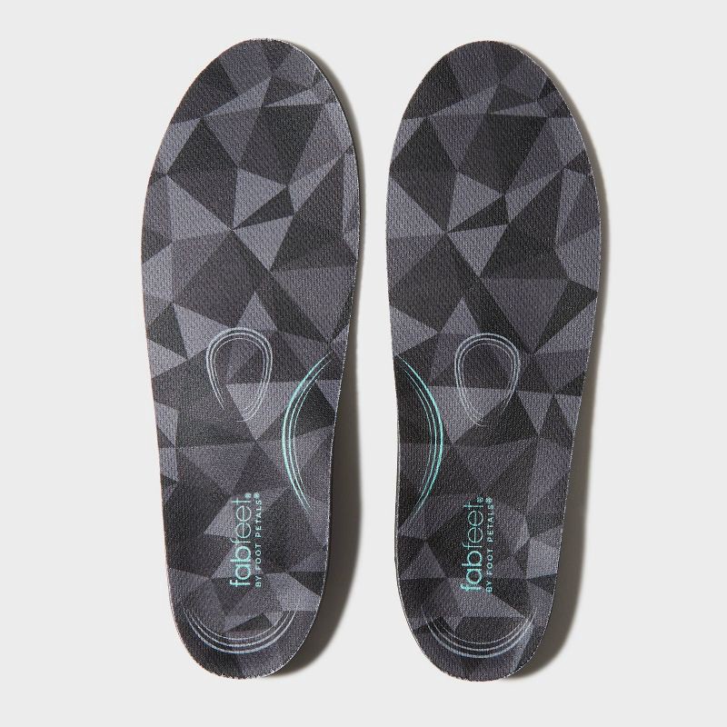 slide 2 of 4, Fab Feet Women's by Foot Petals Ultimate Comfort Insoles Cushion Black Trim To Fit - Size (6-10): Arch Support, 1 ct