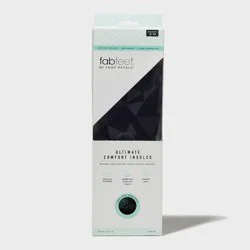 Fab Feet Women's by Foot Petals Ultimate Comfort Insoles Cushion Black Trim To Fit - Size (6-10): Arch Support