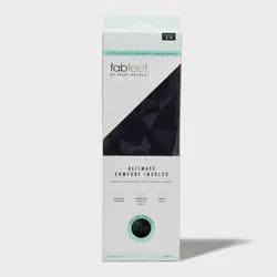 Fab Feet Women's by Foot Petals Ultimate Comfort Insoles Cushion Black Trim To Fit - Size (6-10): Arch Support