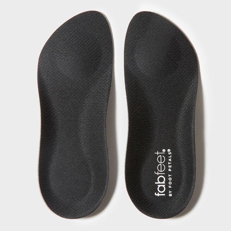 slide 2 of 5, Fab Feet Women's by Foot Petals Flat Shoe Cushion Insoles Black One Size - Size (6-10): Foam Accessory, 1 ct