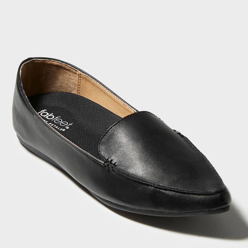 slide 3 of 5, Fab Feet Women's by Foot Petals Flat Shoe Cushion Insoles Black One Size - Size (6-10): Foam Accessory, 1 ct