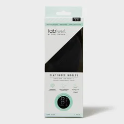 Fab Feet Women's by Foot Petals Flat Shoe Cushion Insoles Black One Size - Size (6-10): Foam Accessory
