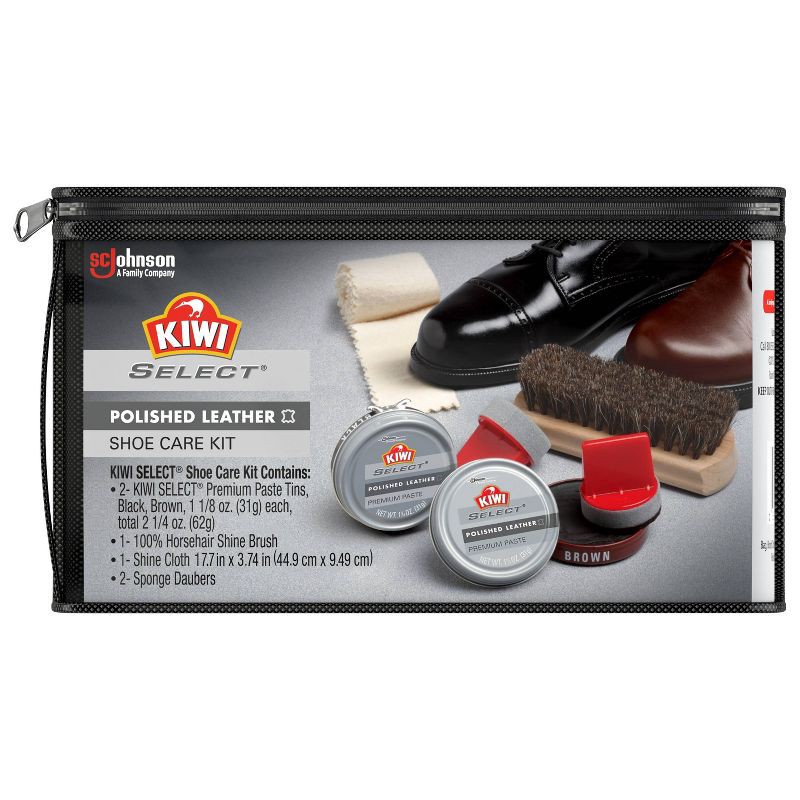 slide 1 of 4, KIWI Select Leather Care Travel Kit, 1 ct