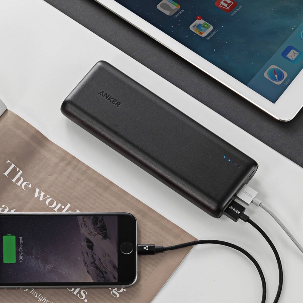 slide 3 of 3, Anker PowerCore 15600mAh 2-Port Power Bank - Black, 1 ct