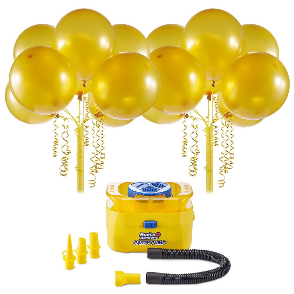 slide 10 of 10, Bunch O Balloons 40 Self Sealing Party Balloons With Portable Electric Air Pump - Gold by ZURU, 1 ct