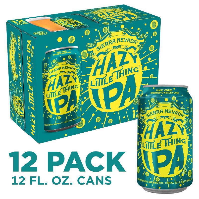 slide 12 of 12, Sierra Nevada Hazy Little Thing IPA Beer - 12pk/12 fl oz Cans, 12 ct; 12 fl oz