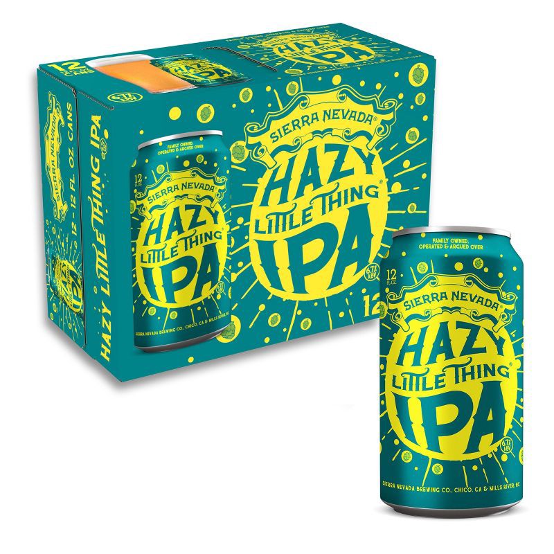 slide 1 of 11, Sierra Nevada Hazy Little Thing IPA Beer - 12pk/12 fl oz Cans, 12 ct; 12 fl oz