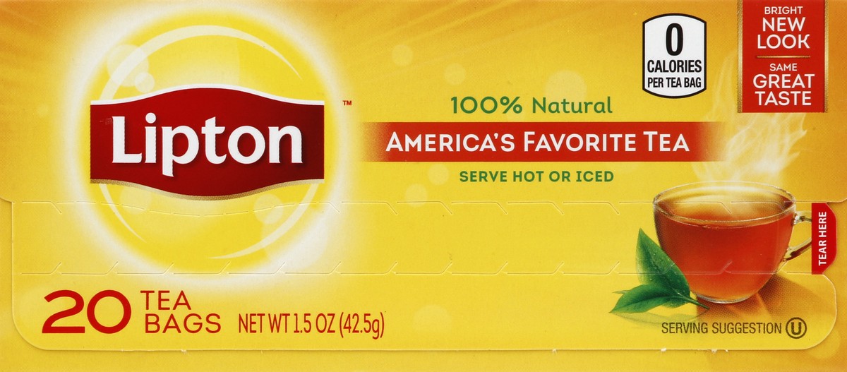 slide 3 of 4, Lipton Tea Bags Black Tea, 1.5 oz, 20 Count , 1.5 oz