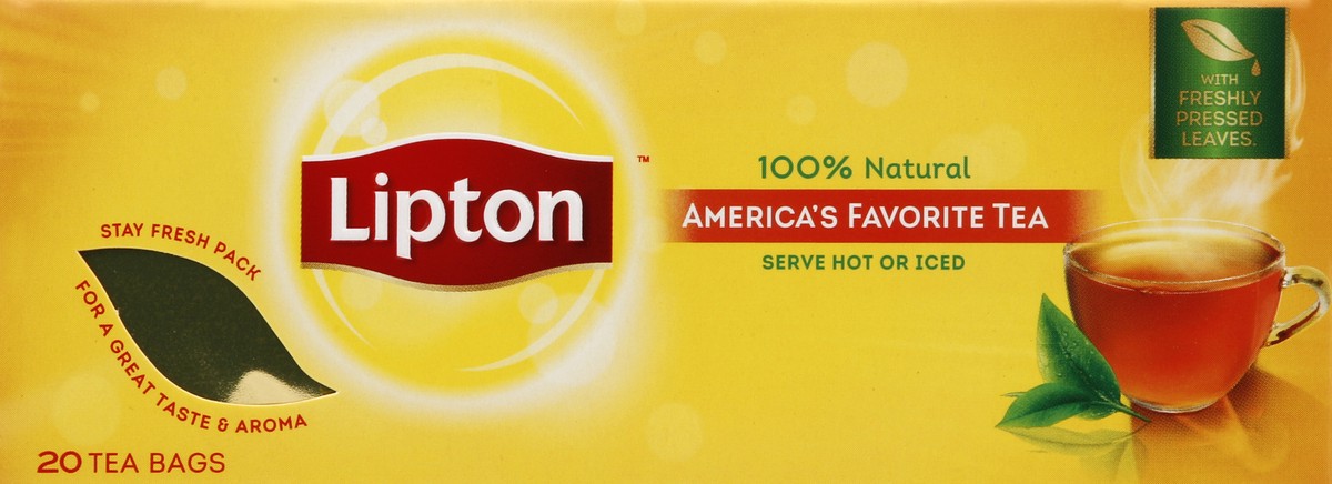 slide 4 of 4, Lipton Tea Bags Black Tea, 1.5 oz, 20 Count , 1.5 oz