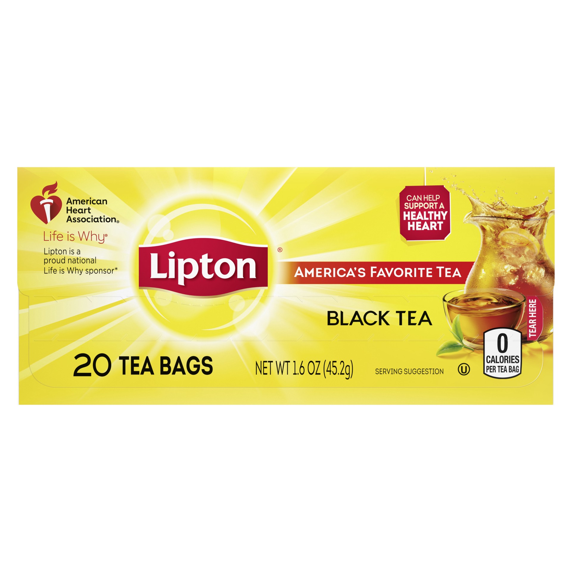 slide 1 of 4, Lipton Tea Bags Black Tea, 1.5 oz, 20 Count , 1.5 oz