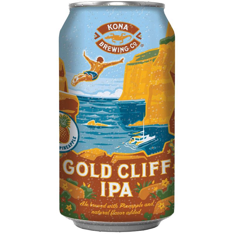 slide 7 of 7, Kona Brewing Co. Kona Gold Cliff IPA Beer - 12pk/12 fl oz Cans, 12 ct; 12 fl oz