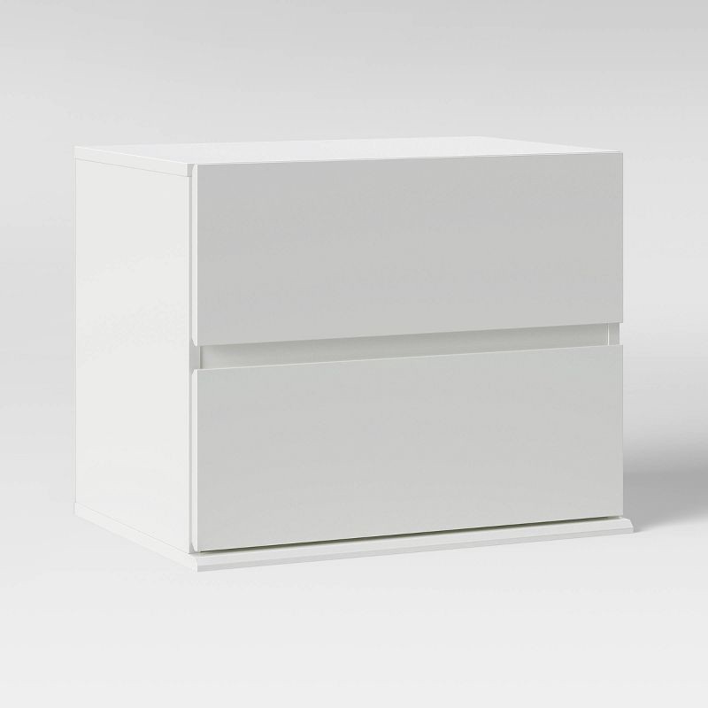 slide 3 of 4, 2 Drawer Modular Nightstand White - Room Essentials™, 1 ct