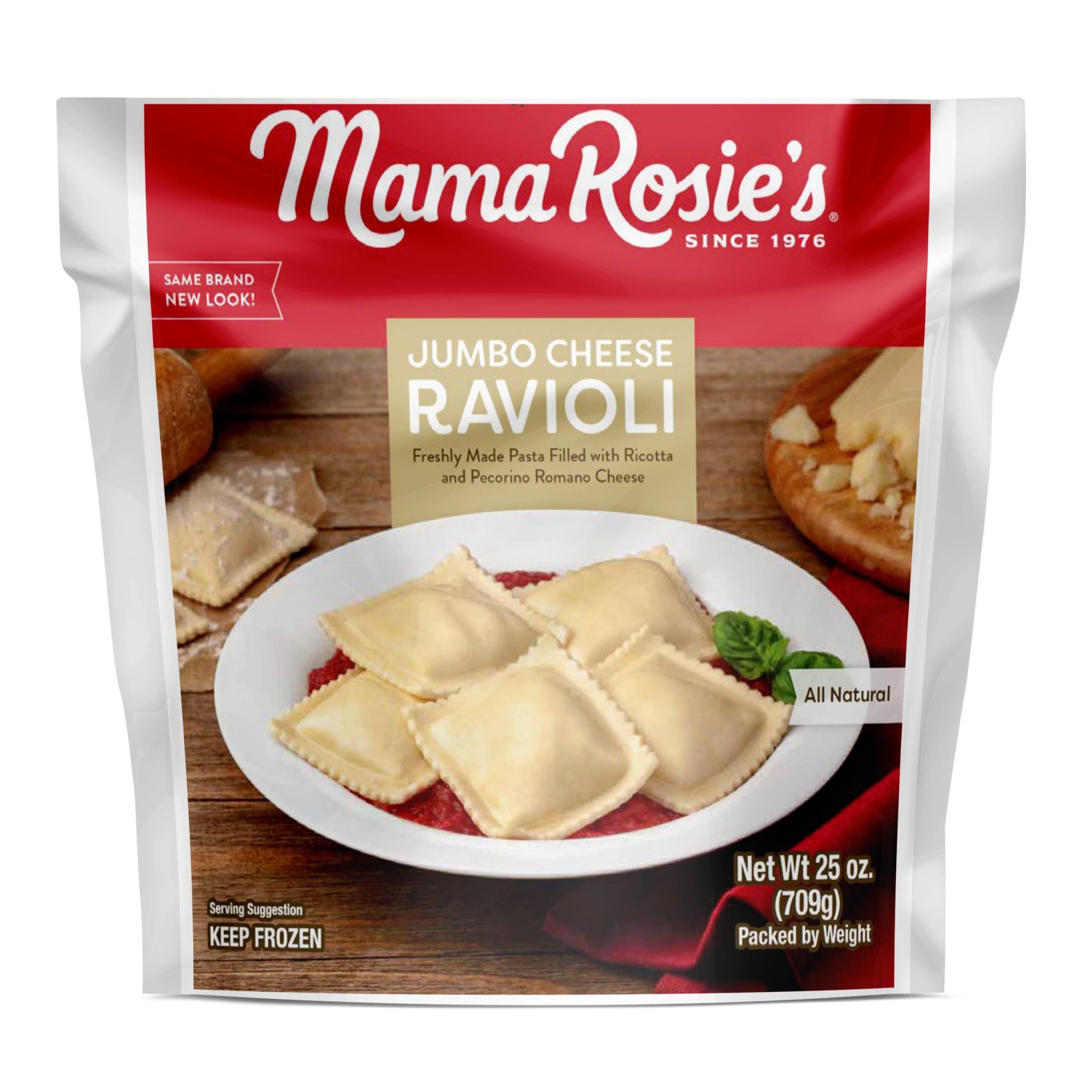 slide 1 of 3, Mama Rosie's Jumbo All Natural Frozen Cheese Ravioli, 25 oz