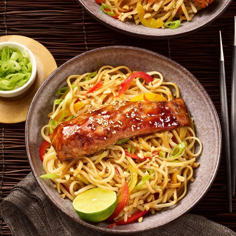 slide 5 of 7, C. Wirthy & Co. Teriyaki Hand-Seasoned Atlantic Salmon Fillets - Frozen - 10oz, 10 oz