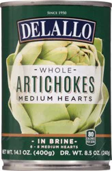Delallo Medium Hearts Whole Artichokes 14.1 oz