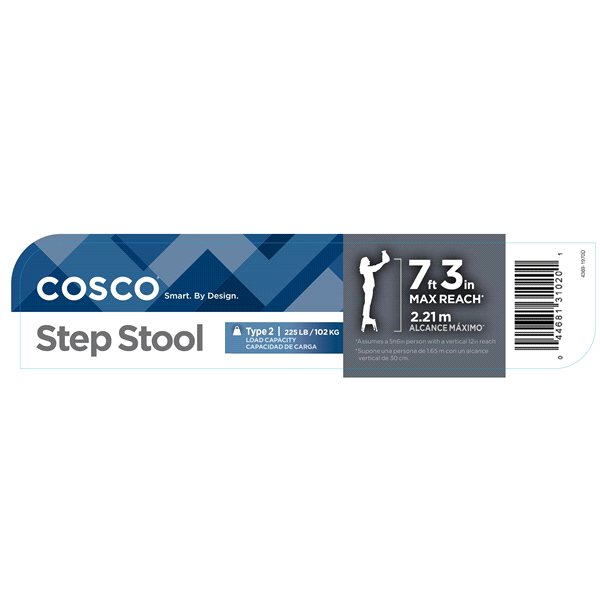 slide 8 of 9, Cosco 1-Step Steel Stool, 14.65 in x 14.65 in x 10 in