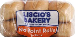 Liscio's Bakery Deli Style 6 Pack No Point Rolls 6 ea