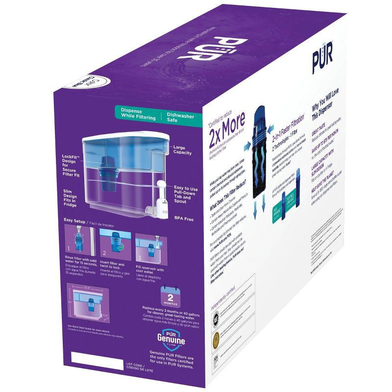 slide 3 of 11, PUR Water Filter Dispenser, 18 cup, 2 gal