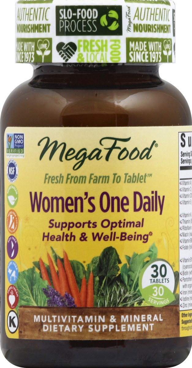 slide 3 of 6, MegaFood Women's One Daily Multivitamin, 30 Count, 30 ct