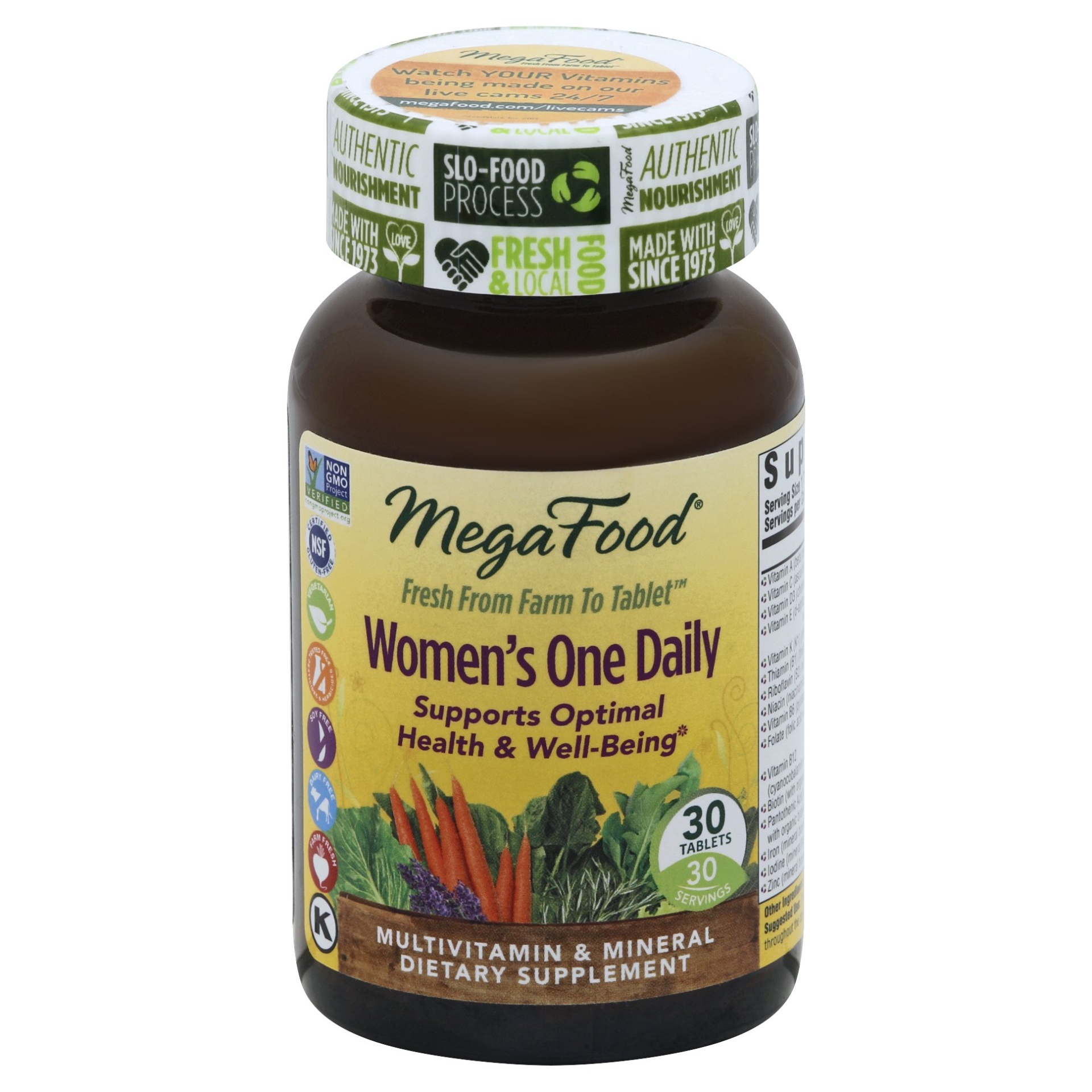 slide 1 of 1, MegaFood Women's One Daily Multivitamin Tablets, 30 ct