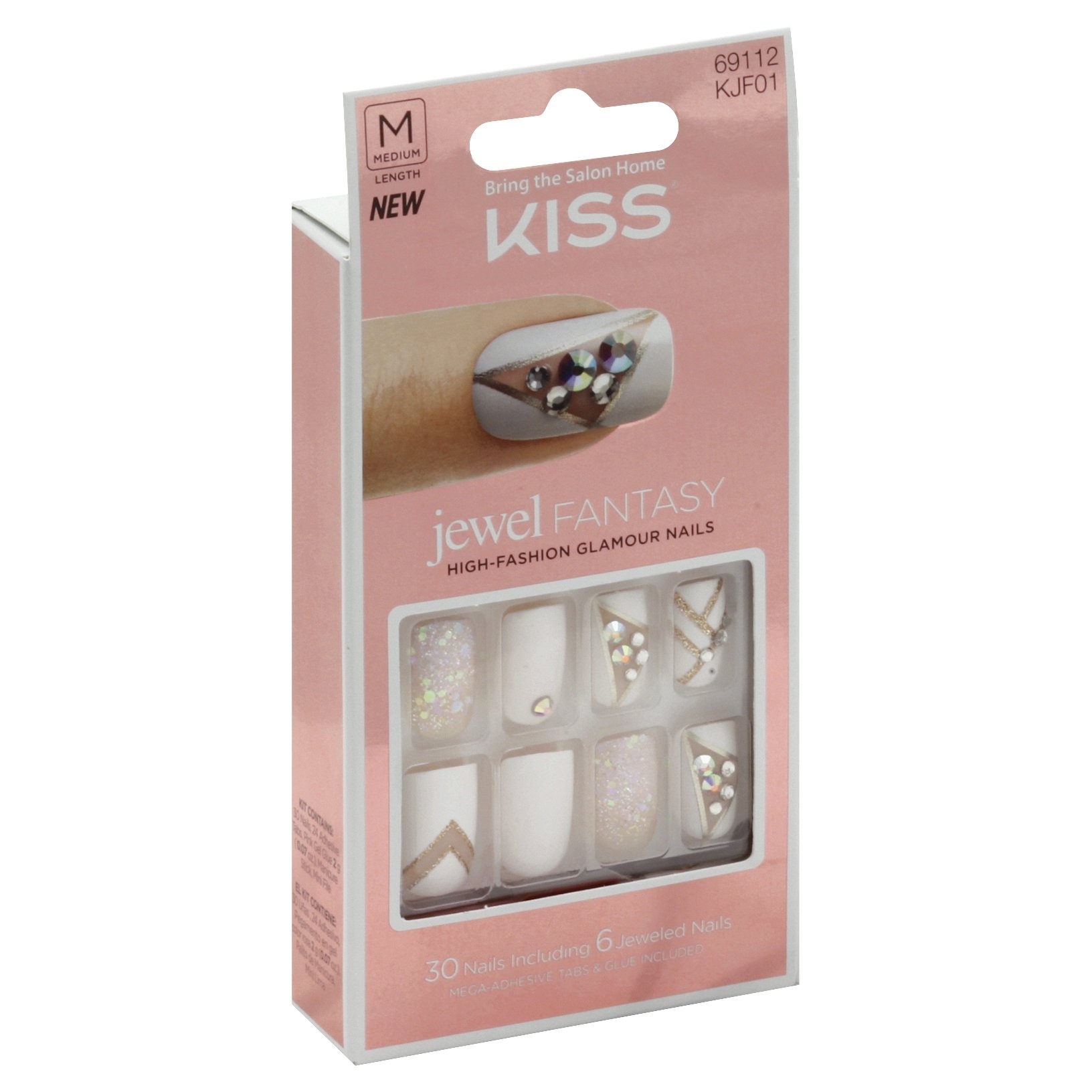 slide 1 of 1, Kiss Jewel Fantasy Nails - Empress, 1 ct