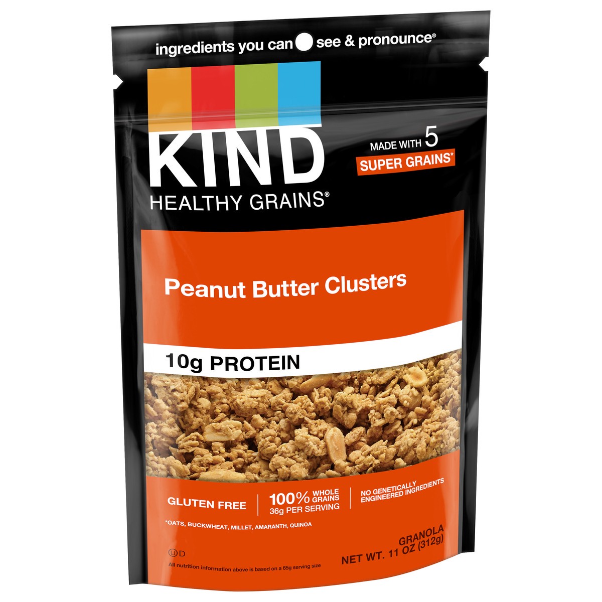 slide 6 of 9, KIND Healthy Grains Peanut Butter Granola Clusters, 11 oz