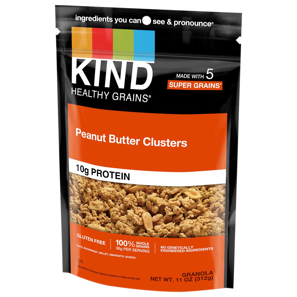 slide 7 of 9, KIND Healthy Grains Peanut Butter Granola Clusters, 11 oz