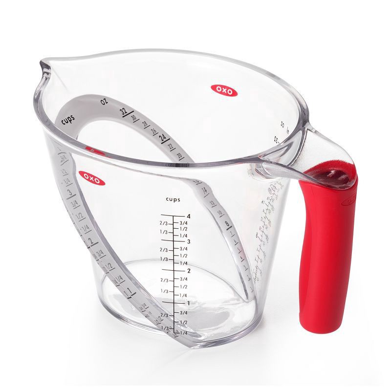 slide 1 of 7, OXO 4 Cup Angled Measuring Cup, 4 cups