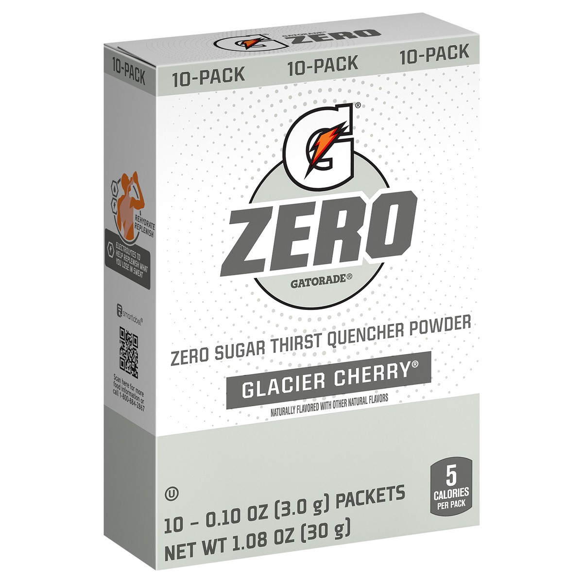 slide 3 of 6, Gatorade Zero Glacier Cherry Powder Drink Mix, 10 ct