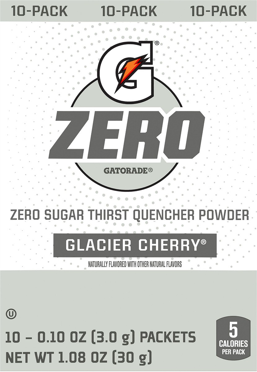 slide 6 of 6, Gatorade Zero Glacier Cherry Powder Drink Mix, 10 ct