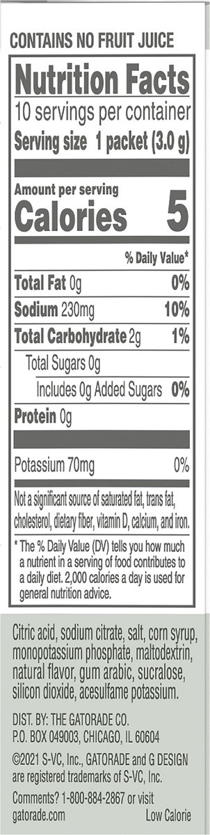 slide 5 of 6, Gatorade Zero Glacier Cherry Powder Drink Mix, 10 ct