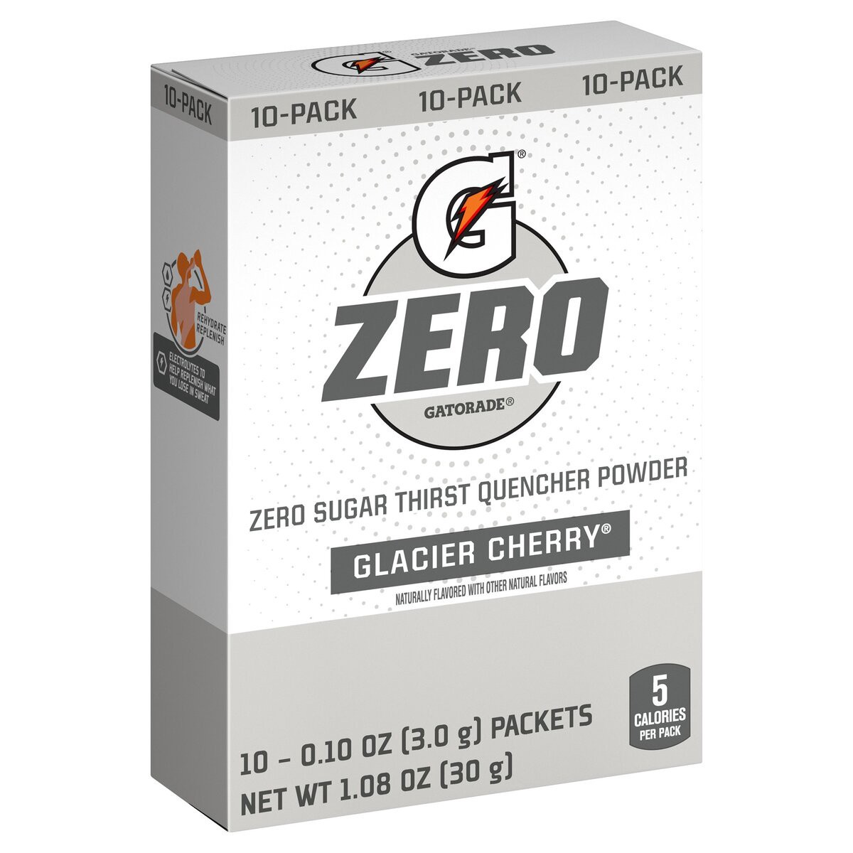 slide 1 of 6, Gatorade Zero Glacier Cherry Powder Drink Mix, 10 ct